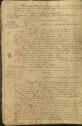 Oficio de José Berges, Ministro de Relaciones Exteriores de Paraguay, a Charles Léfébvre de Bécourt.