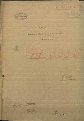 Relatorio del Coronel Vicente Barrios, dirigido al Pdte. de Paraguay, Francisco Solano López.