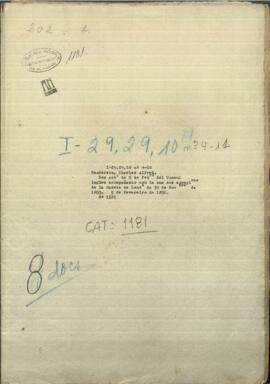 Dos notas del 5 de febrero del cónsul ingles acompañado con la una dos ejemplares  de la gazeta de Londres del 30 de noviembre de 1855