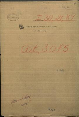 Carta de John Mc Gregor a J. y A. Blyth, constructores navales ofreciendo sus servicios al Gobierno paraguayo.