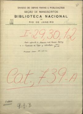 Dos cartas dirigidas en 15 de marzo y 18 de julio de 1853, al excelentísimo señor Presidente de la República.