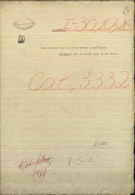 Carta de Amaro Jose dos Santos Barbosa, Cónsul Gral. del Brasil en Asunción, dirigida a Jose Berges, Ministro de Paraguay.