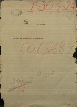 Dos notas del Señor Alfred du Graty, dirigidas a Jose Berges, Ministro de Relaciones Exteriores de Paraguay.