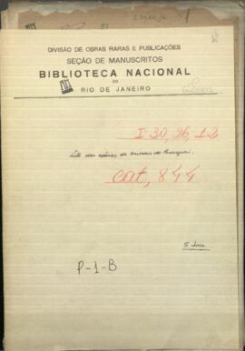 Lista de especies de animales del Paraguay, destinados a la sociedad imperial de aclimatación zoológica de París.