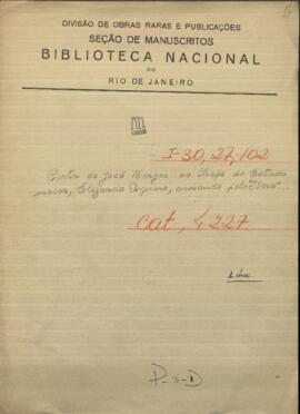 Carta de Jose Berges, Ministro de Relaciones Exteriores de Paraguay, a Elizardo Aquino, Jefe de Estado Mayor.