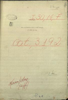 Nota del Sargento Mayor del Ejercito Paraguayo, Paulino Alen, al Ministro de Paraguay, Jose Berges.