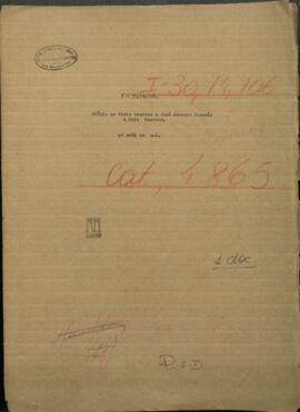 Oficio de Pedro Benítez y José Antonio Basarás, dirigido al Ministro de Guerra y Marina.