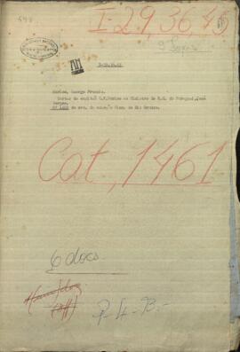Cartas del Capitán George Francis Morice al Ministro de Relaciones Exteriores del Paraguay José Berges.