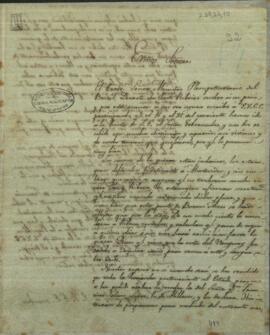 Carta de Duarte de Puente Ribeiro a Manuel Peña, enviado de Paraguay junto al gobierno de Buenos Aires informando a los cónsules de Paraguay.