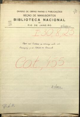 Copia del tratado de alianza ofensiva y defensiva, celebrada y firmada el 11 de noviembre de 1845 entre la República del Paraguay y el estado de Corrientes.