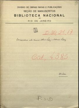 Correspondencia del Presidente de Paraguay, Francisco S. López al Coronel Venancio López.