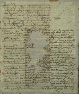 Carta de Manuel Peña, enviado de Paraguay junto al gobierno de Buenos Aires, informando a Carlos Antonio López.