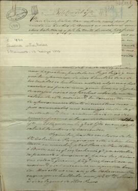 Copia del boletín relativo al día 13 de marzo de 1846, refiriéndose al movimiento de tropas del ejército pacificador aliado contra Rosas.