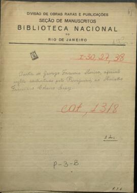 Carta de George Francis Morice, oficial ingles contratado por el Paraguay, comandante de Tacuari, a Francisco S. López.