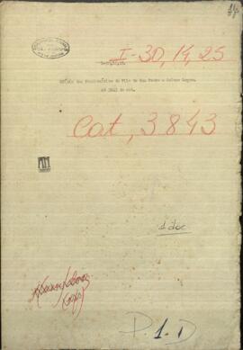 Oficio de los funcionarios de Villa de San Pedro al Presidente de Paraguay, Francisco Solano López.