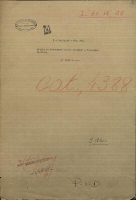 Oficio de Silvestre Aveiro, dirigido al Capitan Francisco Bareiro.