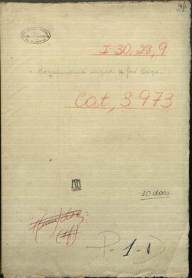 Correspondencia dirigida al Mtro. de Relaciones Exteriores de Paraguay, Jose Berges.