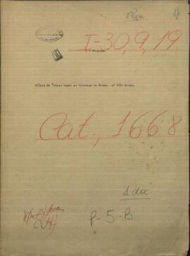 Oficio de Francisco Solano López, Presidente del Paraguay al Príncipe de Reuss, comunicando el fallecimiento de Carlos A. López.