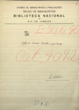 Oficio de Edward Thornton, Mtro. Plenipotenciario de Gran Bretaña a Jose Berges.