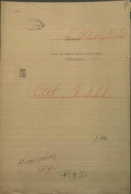 Oficio de Vicente Benítez, Juez de Paz de Curuguaty al Pdte. de Paraguay, Francisco Solano López.