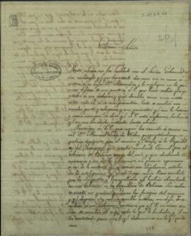 Carta de Manuel Peña enviado de Paraguay, junto al gobierno de Buenos Aires, al primer cónsul de Paraguay, Don Carlos Antonio López.