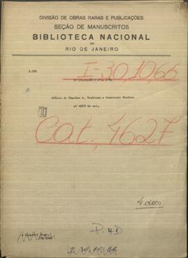 Oficio del Ministro de los Estados Unidos en Asunción, Charles A. Washburn, al Ministro Gumesindo Benítez.