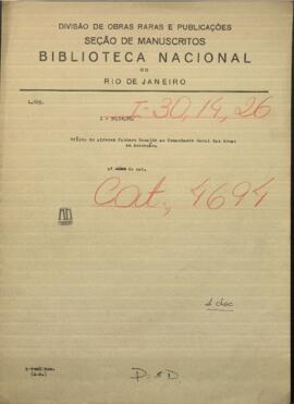 Oficio de Fabier Recalde al Coronel Comandante Gral. de Armas en Asunción.