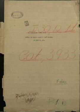 Oficios de Presidente de Paraguay, Francisco S. López a Jose Berges, Mtro. de Relaciones Exteriores de Paraguay.