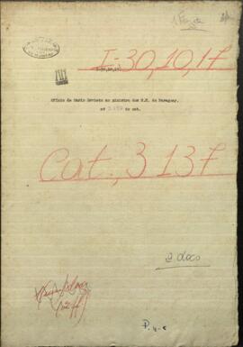 Carta de Carlo Orvieto, comerciante en Livorno, al Ministro de Relaciones Exteriores de Paraguay, Jose Berges.