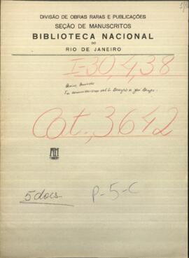 Tres comunicaciones del Sr. Bareyro, acusando recibo de las de este Ministerio, contestación del Conde Russel.