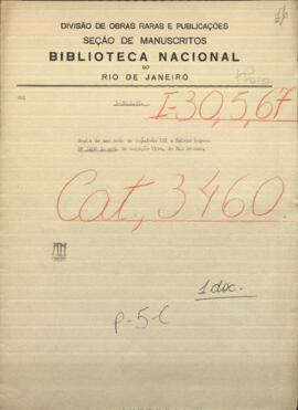 Copia de una nota de Napoleón III, Emperador francés, a Francisco S. López.