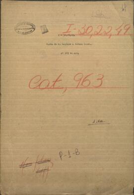 Carta de A. Laplace de la librería española en París, al general Francisco Solano López.