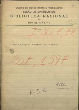 Oficio de Ramón Castilla, Presidente de Perú dirigida a Carlos Antonio López, Presidente de Paraguay, sobre nombramiento de Seoane.