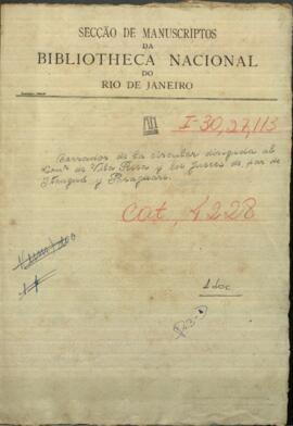 Borrador de la circular dirigida al Comandante de Villa Rica y los Jueces de par de Itauguá y Paraguari.