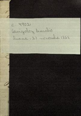 Carta de Eusebio Gonsales al Juez de primera instancia.