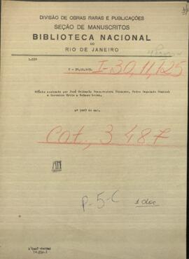 Oficio de Jose Orihuela, Buenaventura Blasquez, Pedro Regalado y Gerónimo Ortiz, al Pdte. de Paraguay, Francisco S. López.