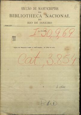 Carta de Venancio López, Mtro. de Guerra y Marina de Paraguay a Jose Berges, Mtro. de Relaciones Exteriores de Paraguay.