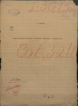 Copia de una nota del Ministro Americano, Charles Washburn, dirigida a Jose Berges, Ministro paraguayo.