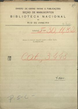 Oficios del Coronel Gregorio Agüero, Comandante de Cerro León, al Pdte. de Paraguay, Francisco S. López.