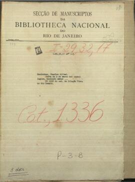 Carta de 9 de marzo del cónsul ingles, haciendo saber en virtud de una circular del 17 de noviembre de 1858.