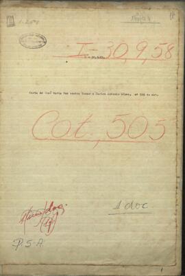 Carta de José María Paz , a Carlos Antonio López, Presidente del Paraguay dando a pedido de este, informaciones sobre la conducta del ejército paraguayo.