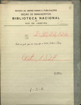 Carta del General Justo José Urquiza Presidente de la Confederacion Argentina al Presidente Carlos Antonio López.