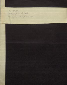 Carta del Capitán Gral. Justo Jose de Urquiza, dirigida a Jose Caminos, Cónsul Gral. de Paraguay.