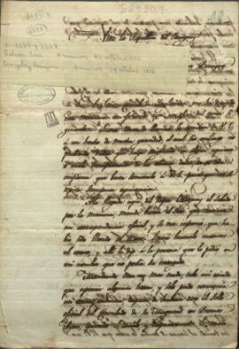 Oficio del Administrador General de los Correos del Paraguay, al Ministro de Relaciones Exteriores del Paraguay, José Falcón.