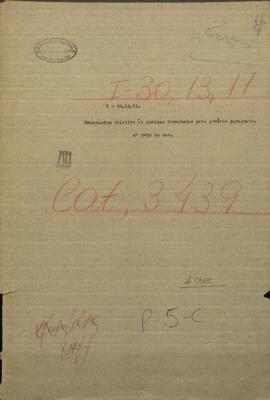 Memorandum relativo a las quejas formuladas por el Gobierno paraguayo sobre el comportamiento del cónsul francés Richard Laurent.