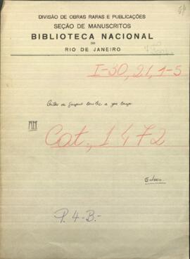 Cartas de Gregorio Benitez, miembro de la delegación paraguaya en París a José Berges, sobre las diligencias de Carlos Calvo.