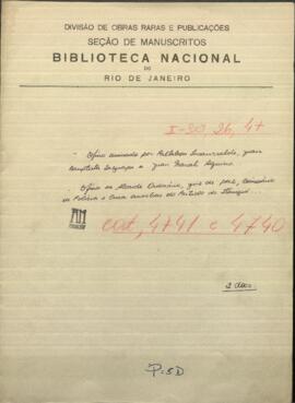 Oficio asignado por Pantaleon Insaurralde, Juan Bauptista Iaguapi y Juan Manuel Aquino.