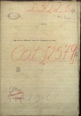 Nota del Señor Mullowney Consul del Paraguay en New York, dando noticias de México y de la guerra de los EE.UU.