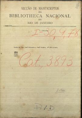 Carta de Juan Jose Brizuela, Cónsul de Paraguay en Montevideo, dirigida a Jose Berges Ministro de Relaciones Exteriores de Paraguay.