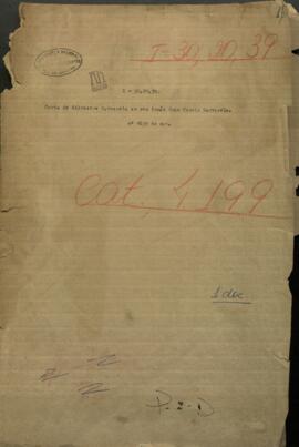 Carta de Silvestre Carracela a su hermano Juan Cancio Carracela.